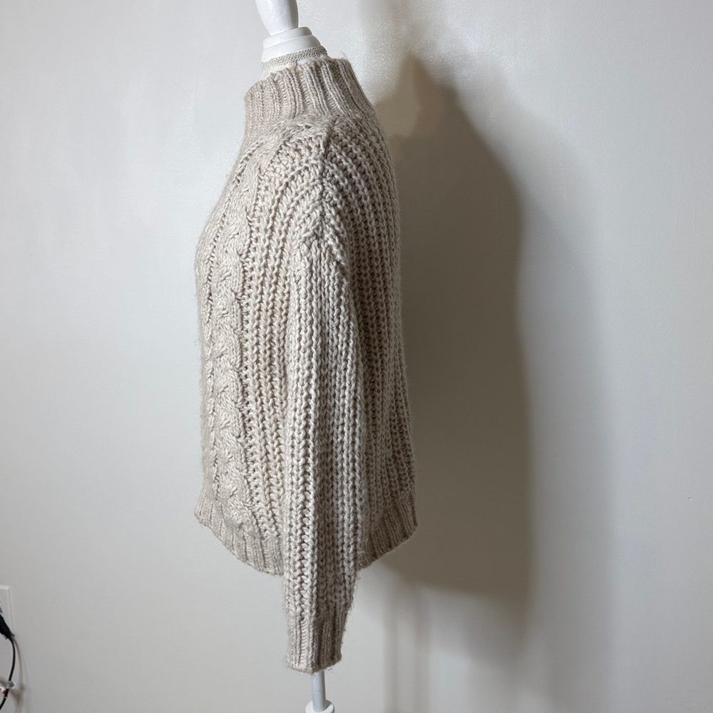 Universal Thread Beige Cable Knit Turtleneck Swea… - image 5